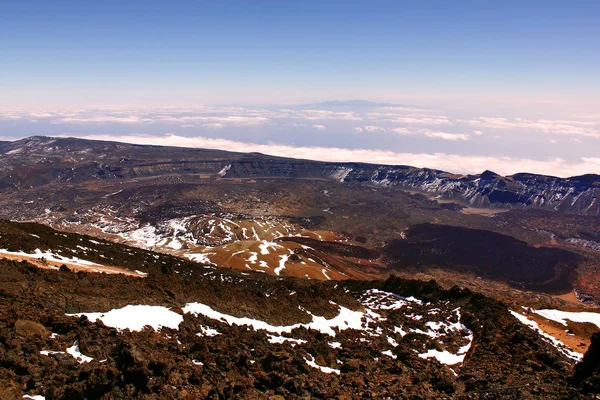 Felett Teide Vulkán Tenerife Kanári Szigetek — Stock Fotó
