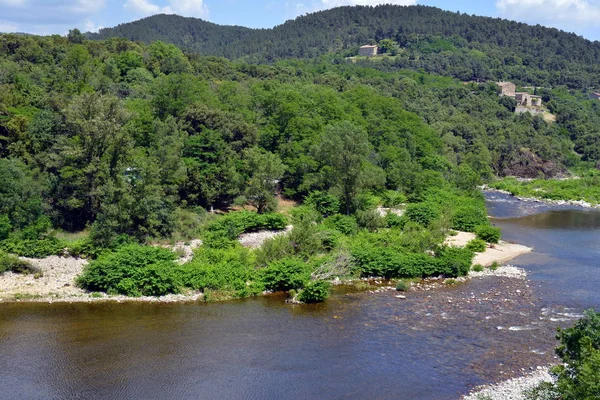 Riverscape Eyrieux Ardeche — Stock Fotó