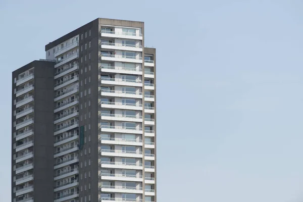 Fassade Eines Modernen Wohnhauses Hamburg Deutschland — Stockfoto