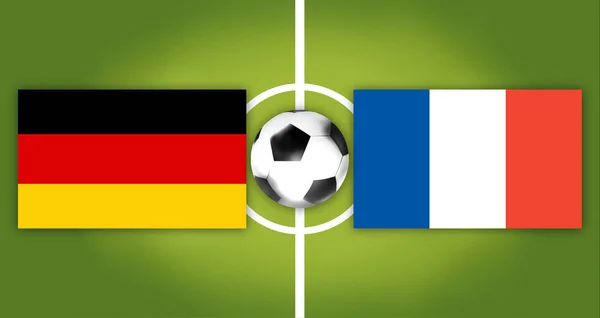 Fútbol Fútbol Alemania Francia Fondo Render —  Fotos de Stock