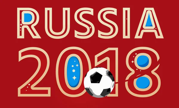 Gouden 2018 Voetbal Fotoball Rusland Russisch Render — Stockfoto