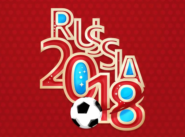 Rússia 2018 Futebol Futebol Render — Fotografia de Stock