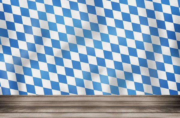 Blå Design Bayern Flagga Trä Botten — Stockfoto