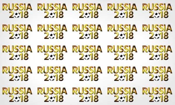 Dourado 2018 Futebol Fotoball Rússia Russo Render — Fotografia de Stock