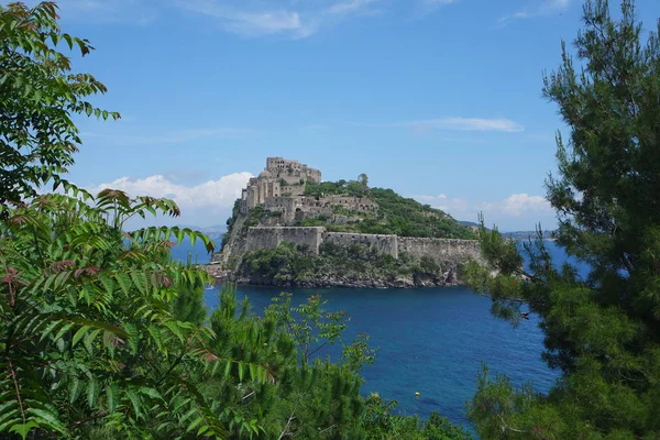 Landscape Castello Aragonese Ischia — Stock Photo, Image