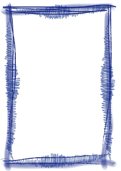 Linia Szczotki Ramki Niebieski Fioletowy — Zdjęcie stockowe