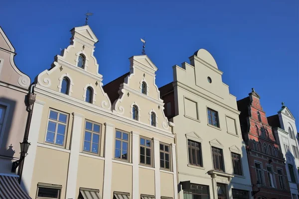 Wismar Daki Eski Kasaba Mimarisi — Stok fotoğraf