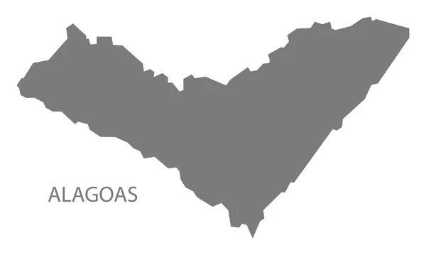 Alagoas Brazylia Mapa Szary — Zdjęcie stockowe