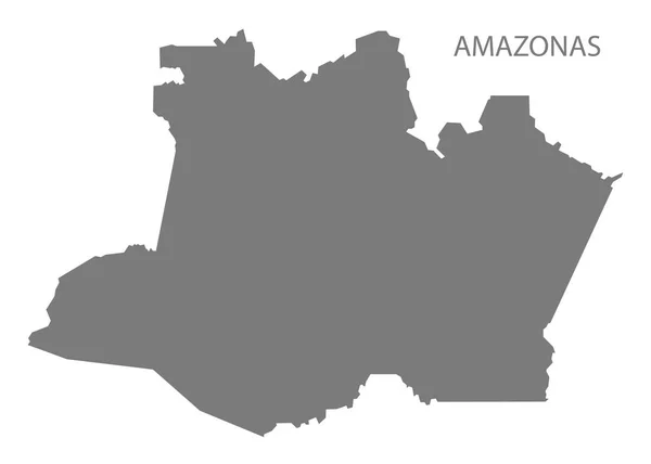 Amazonlar Brezilya Haritası Gri — Stok fotoğraf