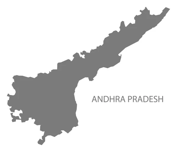 Andhra Pradesh Índia Mapa Cinza — Fotografia de Stock