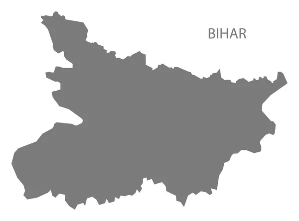 Bihar India Mappa Grigio — Foto Stock