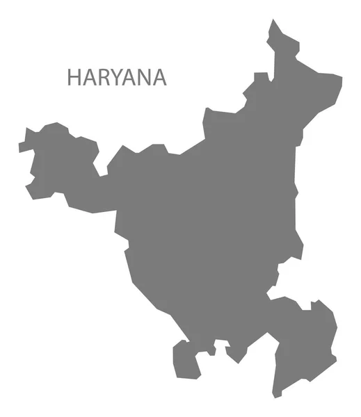 Haryana India Mapa Gris —  Fotos de Stock