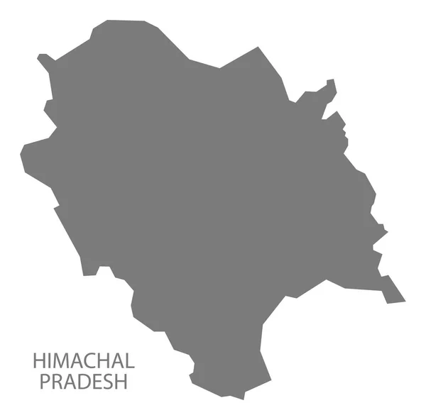 Himachal Pradesh Índia Mapa Cinza — Fotografia de Stock