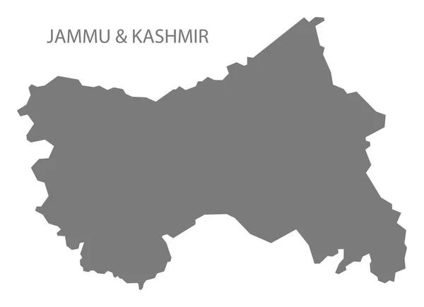 Jammu Caxemira Índia Mapa Cinza — Fotografia de Stock