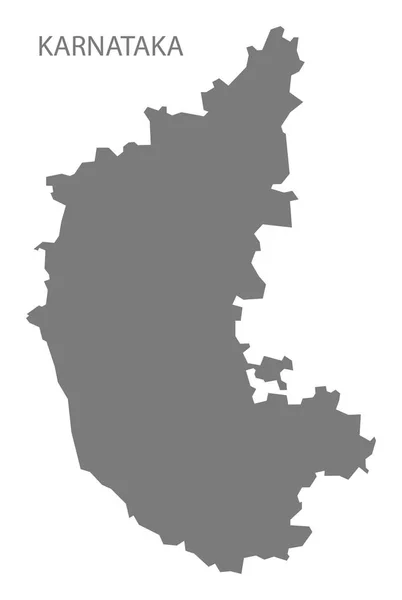 Karnataka India Kaart Grijs — Stockfoto