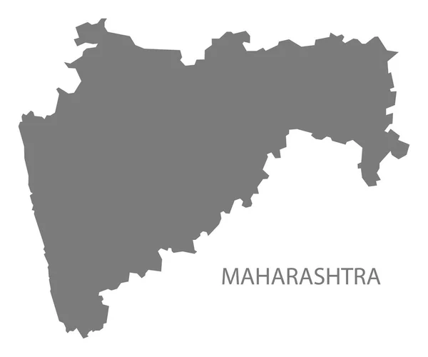 Maharashtra India Mapa Gris —  Fotos de Stock