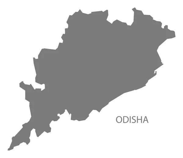Mapa Índia Odisha Cinza — Fotografia de Stock