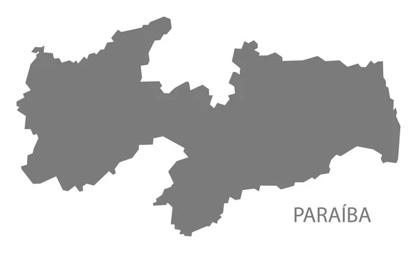 Paraiba Brazílie Mapa Šedá — Stock fotografie