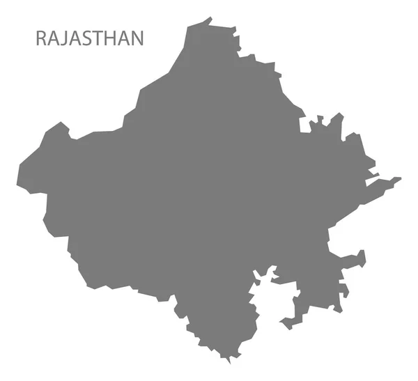 Rajasthan Índia Mapa Cinza — Fotografia de Stock