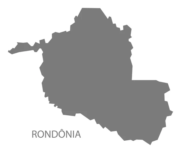 Rondonia Brasile Mappa Grigio — Foto Stock
