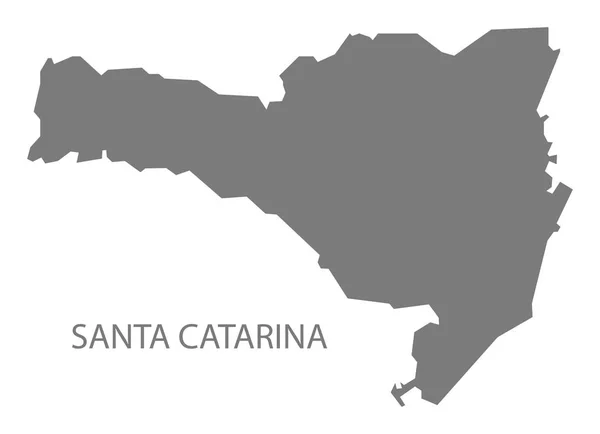 Santa Catarina Βραζιλία Χάρτης Γκρι — Φωτογραφία Αρχείου