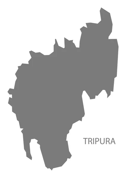 Tripura India Térkép Szürke — Stock Fotó