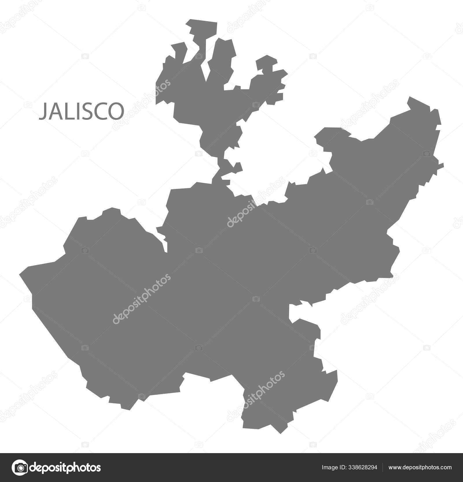 Jalisco Mexico Map Grey Stock Photo by ©PantherMediaSeller 338628294