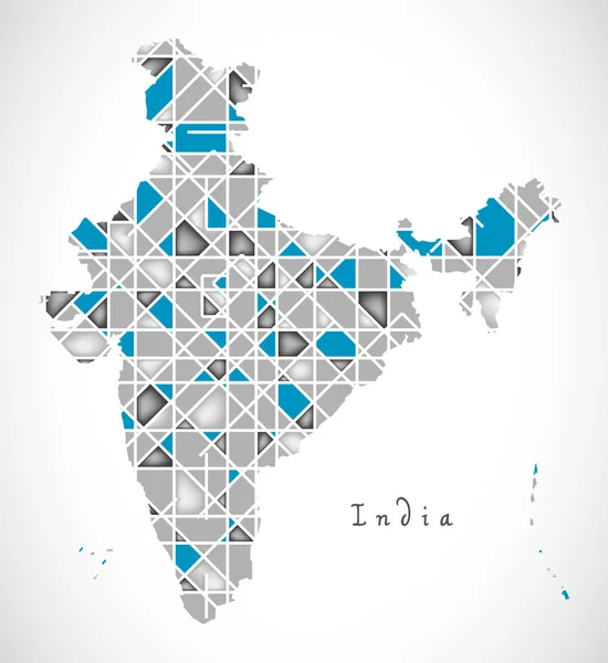 India Map Crystal Style Artwork — Stock Photo, Image