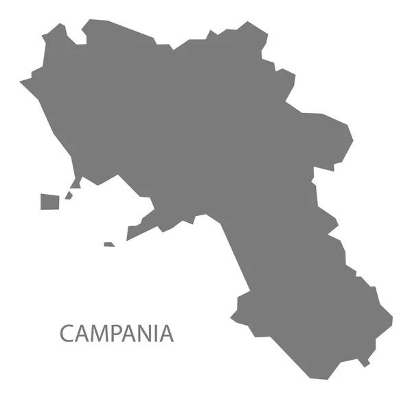 Kampanien Italien Karte Grau — Stockfoto