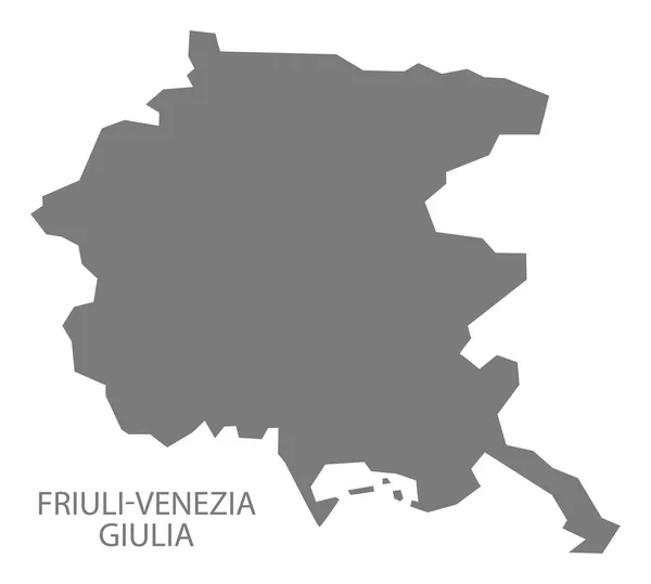 Friuli Venezia Giulia Talya Gri Haritası — Stok fotoğraf
