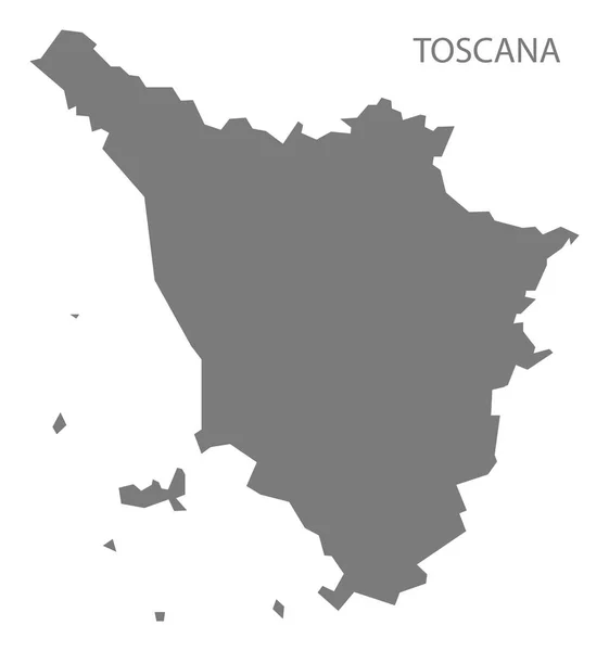 Toscana Itálie Mapa Šedé — Stock fotografie