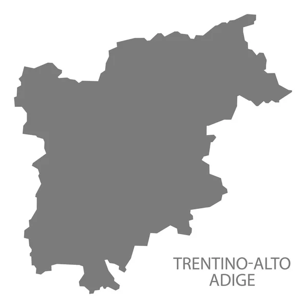 Trentino Alto Adige Olaszország Térkép Szürke — Stock Fotó