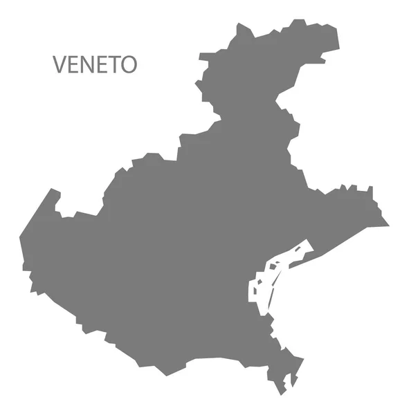 Veneto Italia Mapa Gris —  Fotos de Stock
