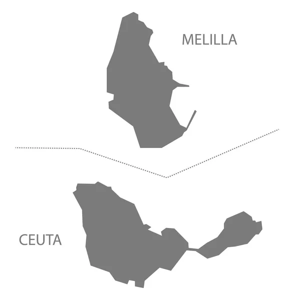 Карта Испании Сером Цвете — стоковое фото