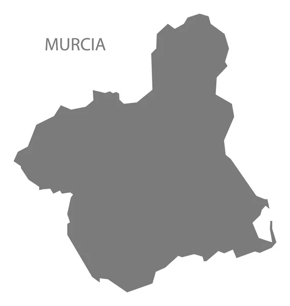 Murcia España Mapa Gris —  Fotos de Stock