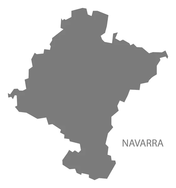 Navarra Španělsko Mapa Šedé — Stock fotografie