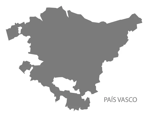 Pais Vasco Hiszpania Mapa Kolorze Szarym — Zdjęcie stockowe