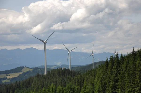 Styria Stubalpe Alm Pferdeweide Windmobiles Lift Route Pass Excursion Mountain — Foto de Stock