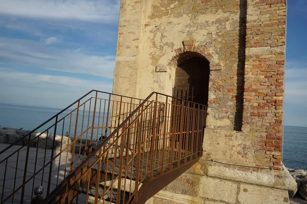 Caorle Church Madonna Dell Angelo Pier Sea Adriatic Sanctuary Medieval — 스톡 사진