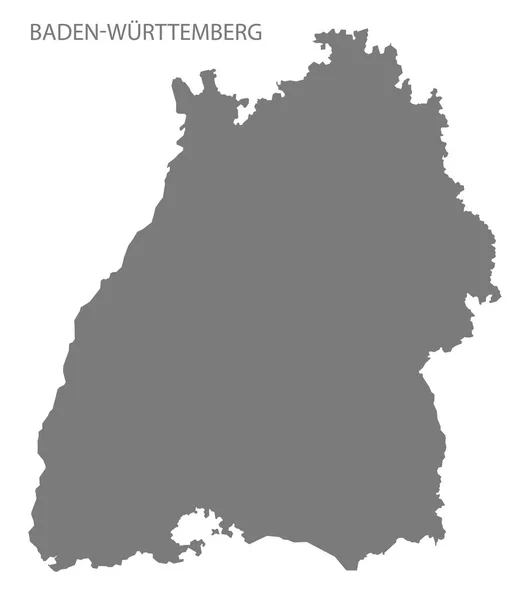 Baden Wuerttemberg Alemania Mapa Gris — Foto de Stock