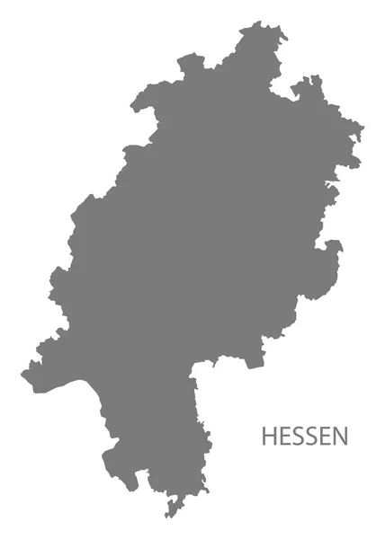 Hessen Niemcy Mapa Szary — Zdjęcie stockowe