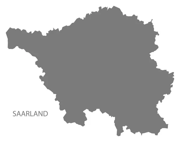 Saarland Deutschland Karte Grau — Stockfoto