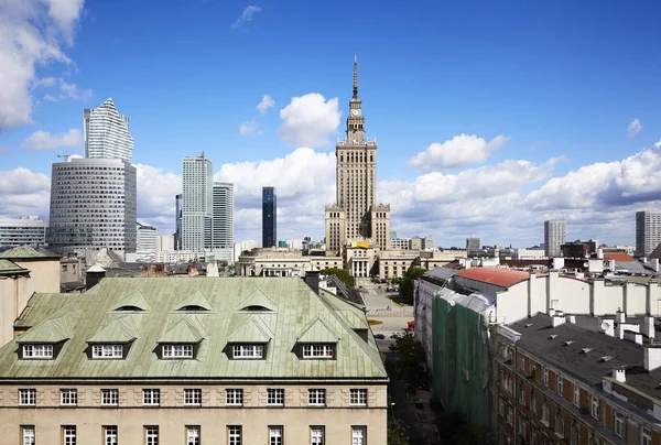 Bekijken Warschau Downtown Zonnige Dag — Stockfoto