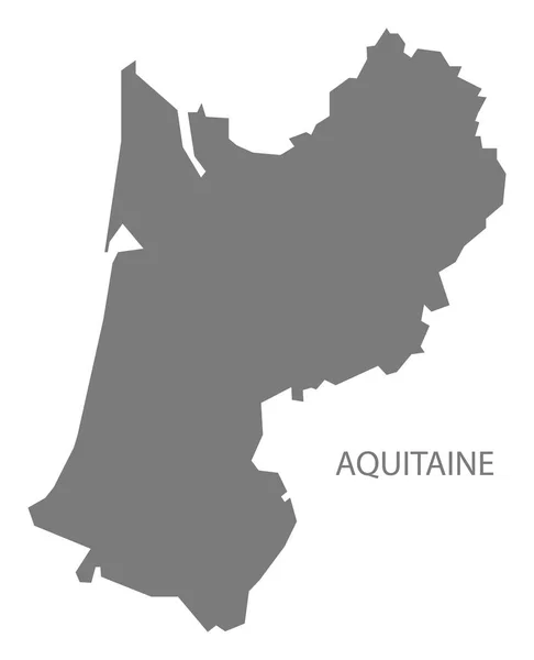 Aquitaine Γαλλία Χάρτης Grey — Φωτογραφία Αρχείου