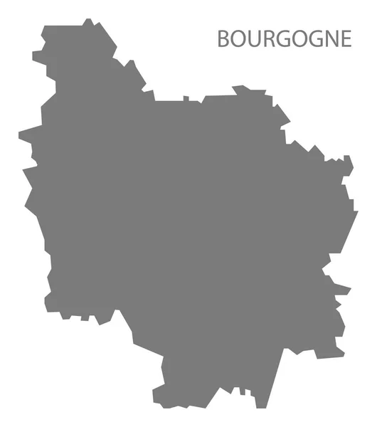 Bourgogne Frankreich Karte Grau — Stockfoto