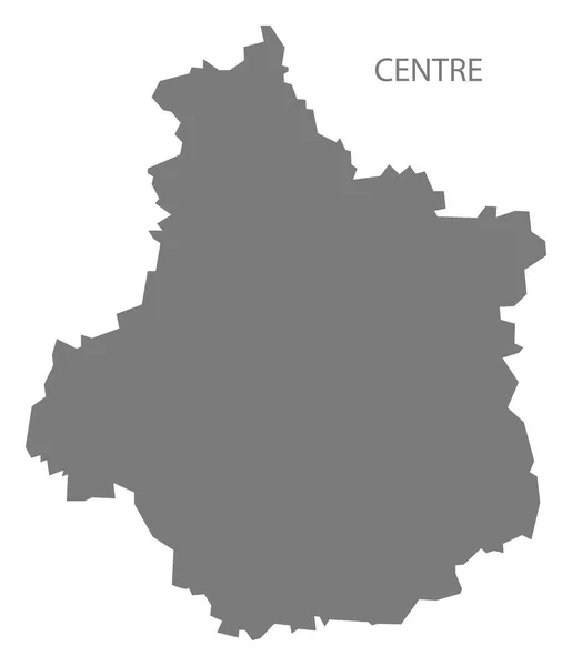 Centre France Map Grey — Stock Photo, Image