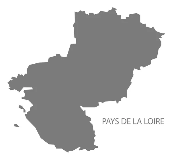 Pays Loire Francia Mappa Grigio — Foto Stock