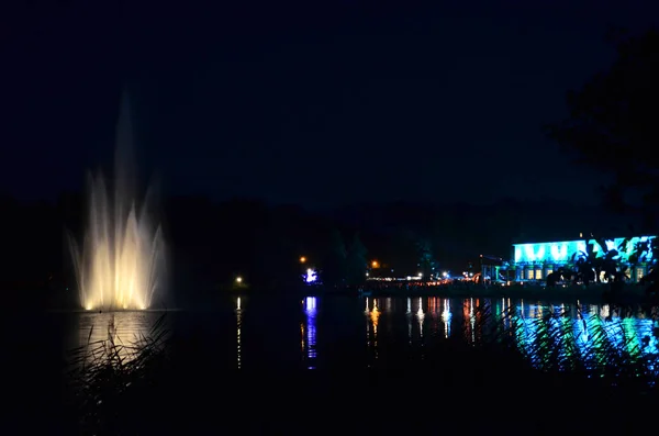 Vista Notturna Della Città Delle Luci — Foto Stock