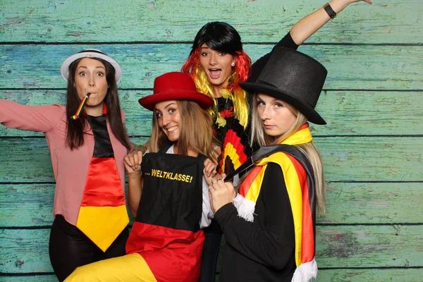 Fête Photobooth Avec Les Fans Football Féminin — Photo