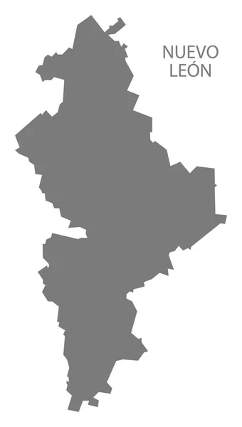 Nuevo Leon Mexico Map Grey — стокове фото